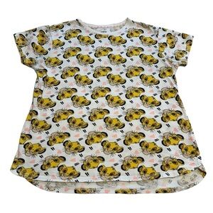 Primark Lion King & Simba Scoop Hem T-Shirt - Size XL